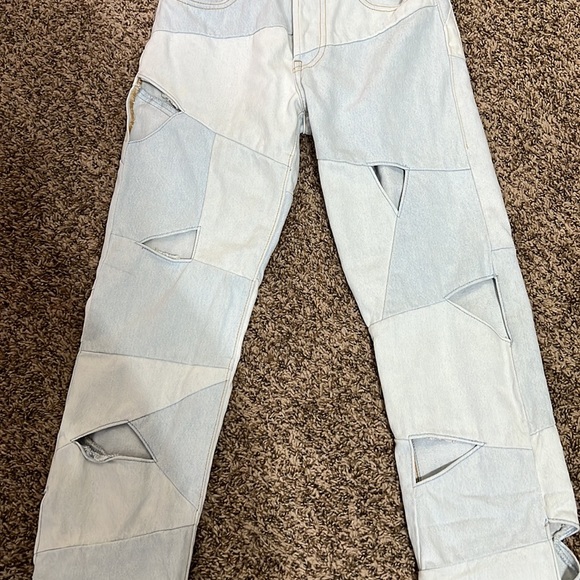 Levi 501 Cutout Cropped High Waisted Jeans - Picture 5 of 11